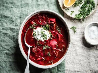  طرز تهیه سوپ برش روسی خوشمزه