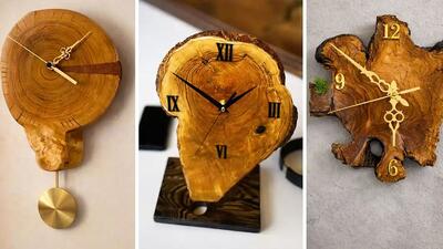  جدیدترین ساعت های دیواری چوبی برای آشپزخانه های مدرن