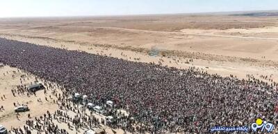  قاب توجه‌برانگیز از جمعیت حاضر در تشییع پسر قذافی