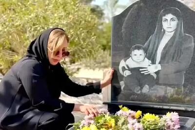  آواز احساسی؛ مرجانه گلچین هم داغدار شده سرمزار عزیزش سوزناک میخونه قلبت تیره میکشه
