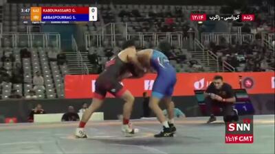  خیز سجاد عباس‌پور برای مدال زاگرب/ عبور از سد قزاقستان و صعود به یک‌چهارم نهایی