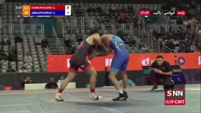  خیز سجاد عباس‌پور برای مدال زاگرب/ عبور از سد قزاقستان و صعود به یک‌چهارم نهایی