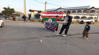  برپایی ایستگاه صلواتی به مناسبت نیمه شعبان و ایام الله فجر در خنج + عکس