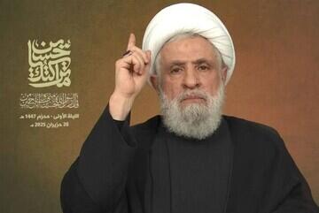  شیخ نعیم قاسم: مشکل اساسی لبنان دشمنی اسرائیلی - آمریکایی است