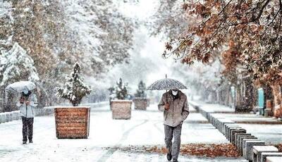  برف و باران در ۲۰ استان