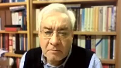  لحظه بازداشت ابراهیم اصغرزاده هنگام سخنرانی آنلاین