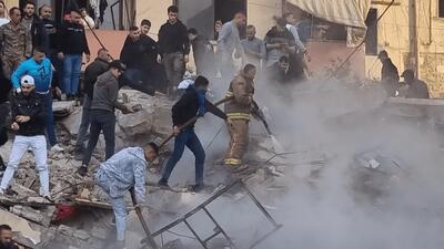  فروپاشی مرگبار یک ساختمان مسکونی در شمال لبنان