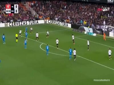  گل اول رئال مادرید به والنسیا توسط کارراس