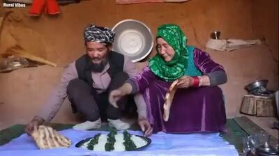  زندگی روستایی در افغانستان و پخت پلوی سنتی با گشنیز