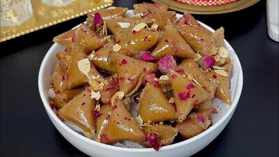  طرز تهیه شیرینی بریوت بادام! از بیرون ترد و از داخل در دهان آب می شود