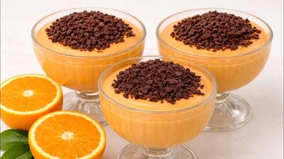  فقط پرتقال ! طرز تهیه موس سریع پرتقال در ۵ دقیقه! بدون نیاز به پخت!