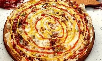  طرز تهیه پیتزا فوری با نان لواش | سه سوته پیتزا درست کن !