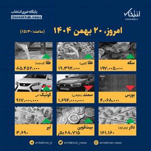  اینفوگرافیک / امروز ۲۰ بهمن قیمت‌ها چقدر است؟