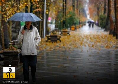  بارش باران و افزایش نسبی دما در تهران