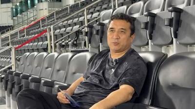  صحبت‌های خداداد عزیزی در حاشیه تمرینات تراکتور پیش از بازی با السد قطر