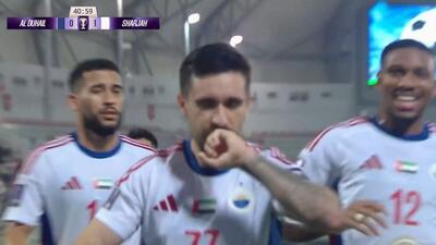  گل اول الشارجه به الدحیل (ایگور کرونادو - پنالتی)