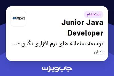  استخدام Junior Java Developer در توسعه سامانه های نرم افزاری نگین - توسن