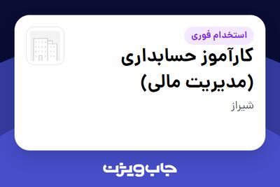  استخدام کارآموز حسابداری (مدیریت مالی) در سازمانی فعال در حوزه خدمات سازمانی / مشاوره مدیریت