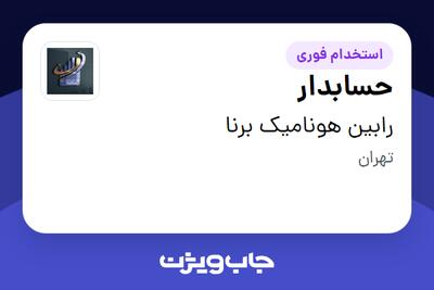  استخدام حسابدار در رابین هونامیک برنا