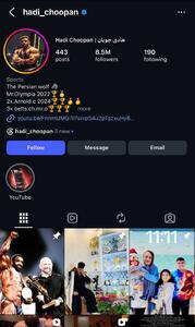  عکس| ریزش ۷۰۰۰۰۰ نفری فالوورهای هادی چوپان! - پارس فوتبال