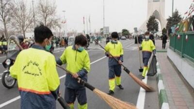  تمهیدات گسترده سازمان مدیریت پسماند برای نظافت و خدمات‌رسانی ۲۲ بهمن