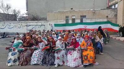  گرامیداشت جشن پیروزی انقلاب اسلامی در دبیرستان دخترانه خلیج فارس اهر + فیلم