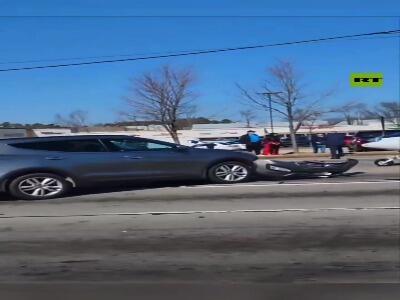  فرود اضطراری هواپیما در یکی از بزرگراه‌های جورجیا