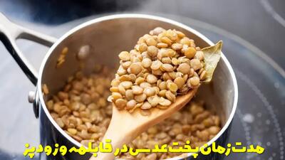  مدت زمان پخت عدس در قابلمه و زودپز چقدر است؟