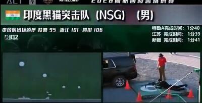  مسابقه بین المللی تیم‌ های ویژه‌ پلیس در امارات/ ببینید تیم زنان چین چطور مردان هند را شکست می دهد