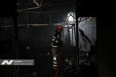  آتش‌سوزی پاساژ در تهرانسر با مصدومیت یک آتش‌نشان