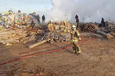  عیدی پور: آتش‌سوزی گسترده در کارگاه سبدسازی بلوار ولایت شیراز مهار شد