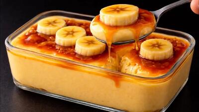  طرز تهیه دسر سریع با شیر و موز در ۵ دقیقه؛ دسر بدون فر، آرد و ژلاتین!