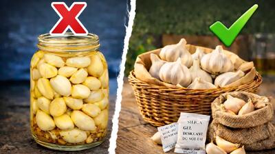  سیر را در روغن نگهداری نکنید | طرز تهیه و نگهداری صحیح سیر به مدت چند سال!