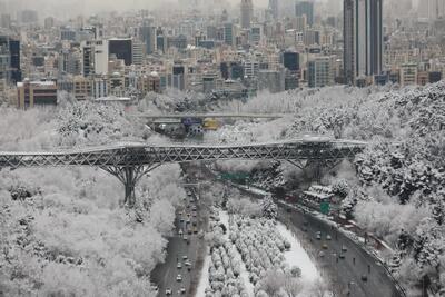  وزش باد شدید همراه با بارش برف و باران در تهران