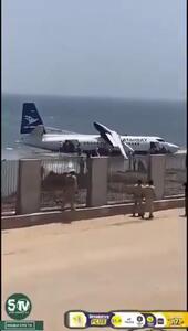  فرود سخت یک هواپیمای مسافربری اندکی پس از تیک‌آف + فیلم