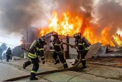  دومین آتش‌سوزی بزرگ امروز در تهران/ نیروگاه برق آلستوم ستارخان در آتش سوخت+ فیلم