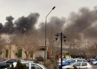  ببینید / آتش‌سوزی در نیروگاه برق آلستوم ستارخان تهران