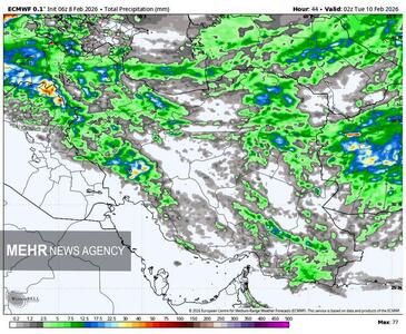  برف و باران در ۲۰ استان تا پایان هفته | یخبندان در استان‌های شمالی