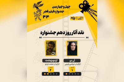  امتیاز آثار روز دهم جشنواره از نگاه «فرهیختگان»