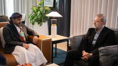  لاریجانی با سخنگوی انصارالله یمن دیدار کرد