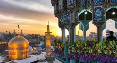  وقوع رنگین کمان بر فراز حرم مطهر رضوی | جهان نیوز