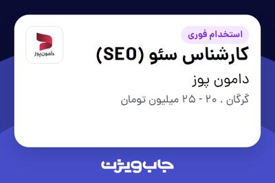  استخدام کارشناس سئو (SEO) در دامون پوز