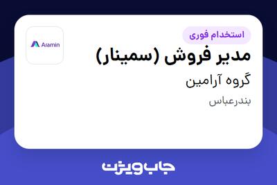  استخدام مدیر فروش (سمینار) - خانم در گروه آرامین