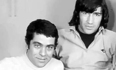  عکس یادگاری و ژست خاص بهروز وثوقی و ناصر حجازی در دهه 50 شمسی