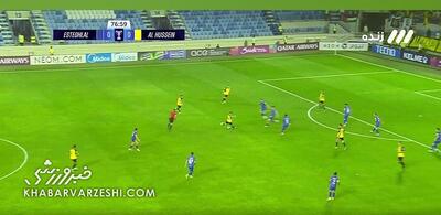  ویدیو| گل اول الحسین به استقلال (یوسف ابوجلبوش)/ شوت از راه دور فوق العاده