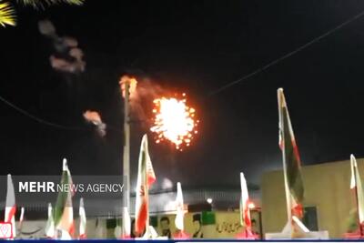  نورافشانی شهر «زابل» در شب سالگرد پیروزی انقلاب اسلامی