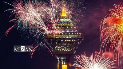  نورافشانی شب ۲۲ بهمن در استان تهران