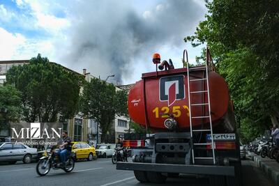  آتش‌‌‌‌سوزی اداره برق در خیابان ستارخان تهران