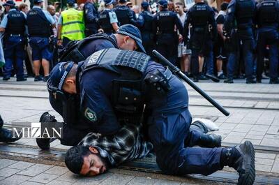  خشونت پلیس استرالیا علیه معترضان به سفر رئیس رژیم صهیونیستی