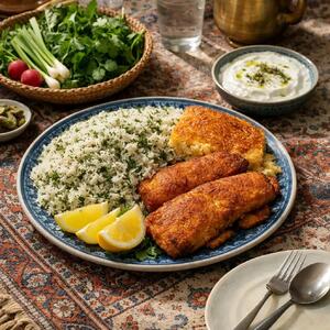  طرز تهیه سبزی پلو با ماهی؛ غذایی اصیل و مجلسی ایرانی به روش حرفه‌ ای